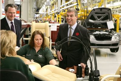 Prince Andrew visited 
Bentley Motors on 10th November, 2005