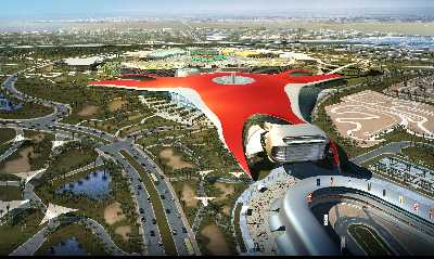 Artist's rendering of the Ferrari Theme Park