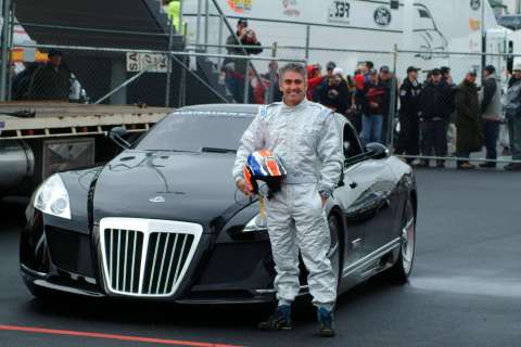 Mick Doohan with the 
Maybach Exelero Show Car in Bathurst NSW