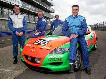 Mazda RX-8 Race Car 96 Team: 
(L to R) Owen Mildenhall, Mark Ticehurst, 
Ian Flux, Martin Donnelly
