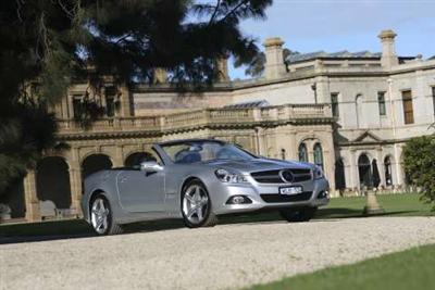 Copyright image of a 2008 Mercedes-Benz SL 500 
Mercedes-Benz is just one of many brands which will be missing from the 2008 Sydney Motor Show