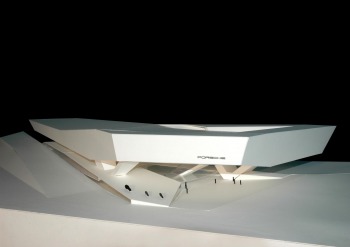 Model of the new Museum for Porsche