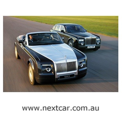Rolls Royce 100EX (foreground) 
Rolls Royce Phantom (rear)