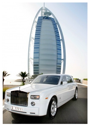 The Rolls Royce Phantom at Burj Al Arab Hotel in Dubai