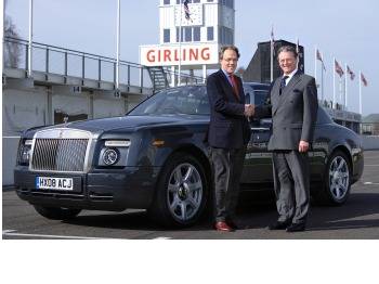 Lord March (left) and Tom Purves (right) 
with the Rolls-Royce Phantom Coupe (copyright image)