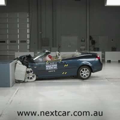 Saab 9-3 convertible crash test
