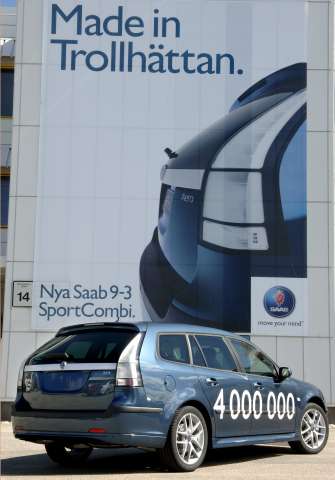 Four millionth Saab outside factory
