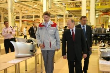 Russian Federation Prime Minister Vladimir Putin visited the car plant on the eve of production
