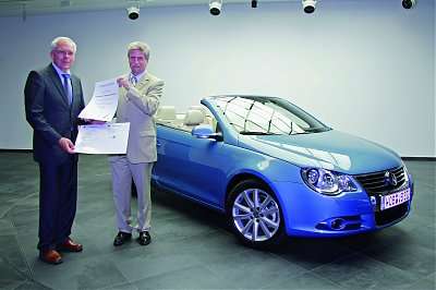 Presentation of Certificate to Volkswagen