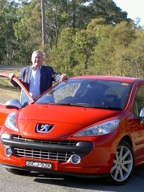 Stephen Walker with the Peugeot 207 GTi Click on the image for a larger view