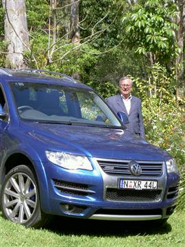 Stephen Walker with the Volkswagen Touareg R50 (copyright image)