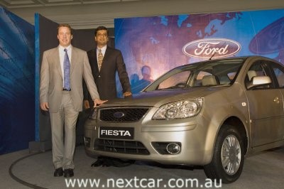 Ford Motor Company Chairman and CEO Bill Ford (left) 
joins Arvind Mathew, managing director and president of Ford India, 
for the debut of the all-new Ford Fiesta in New Delhi